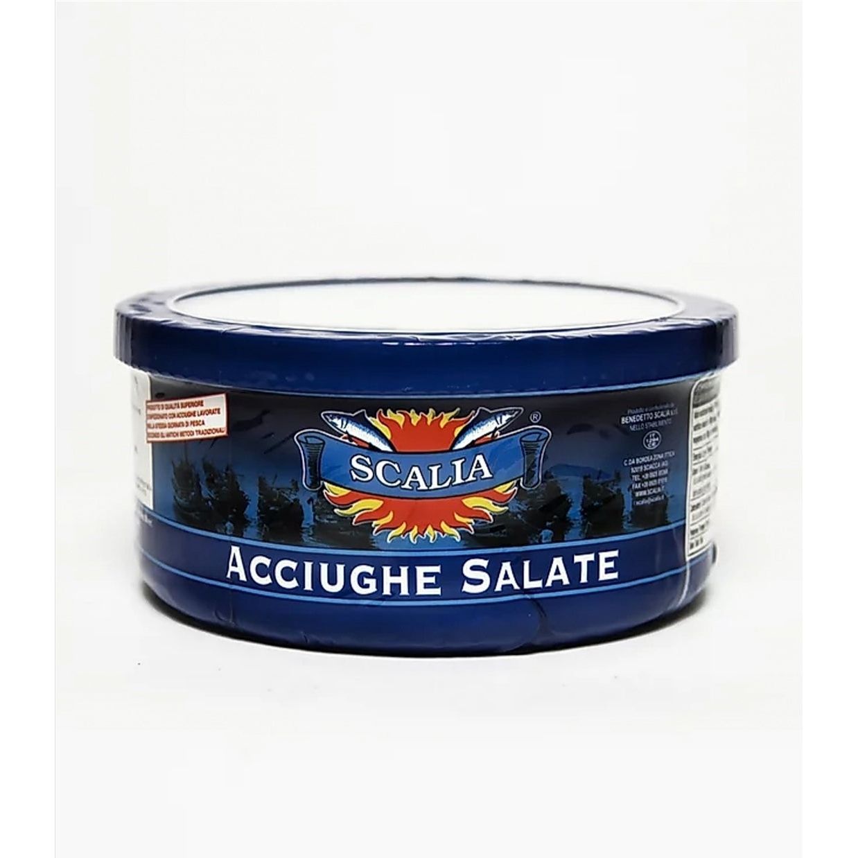 Scalia Sicilian whole salted anchovies in an 850g PVC tub