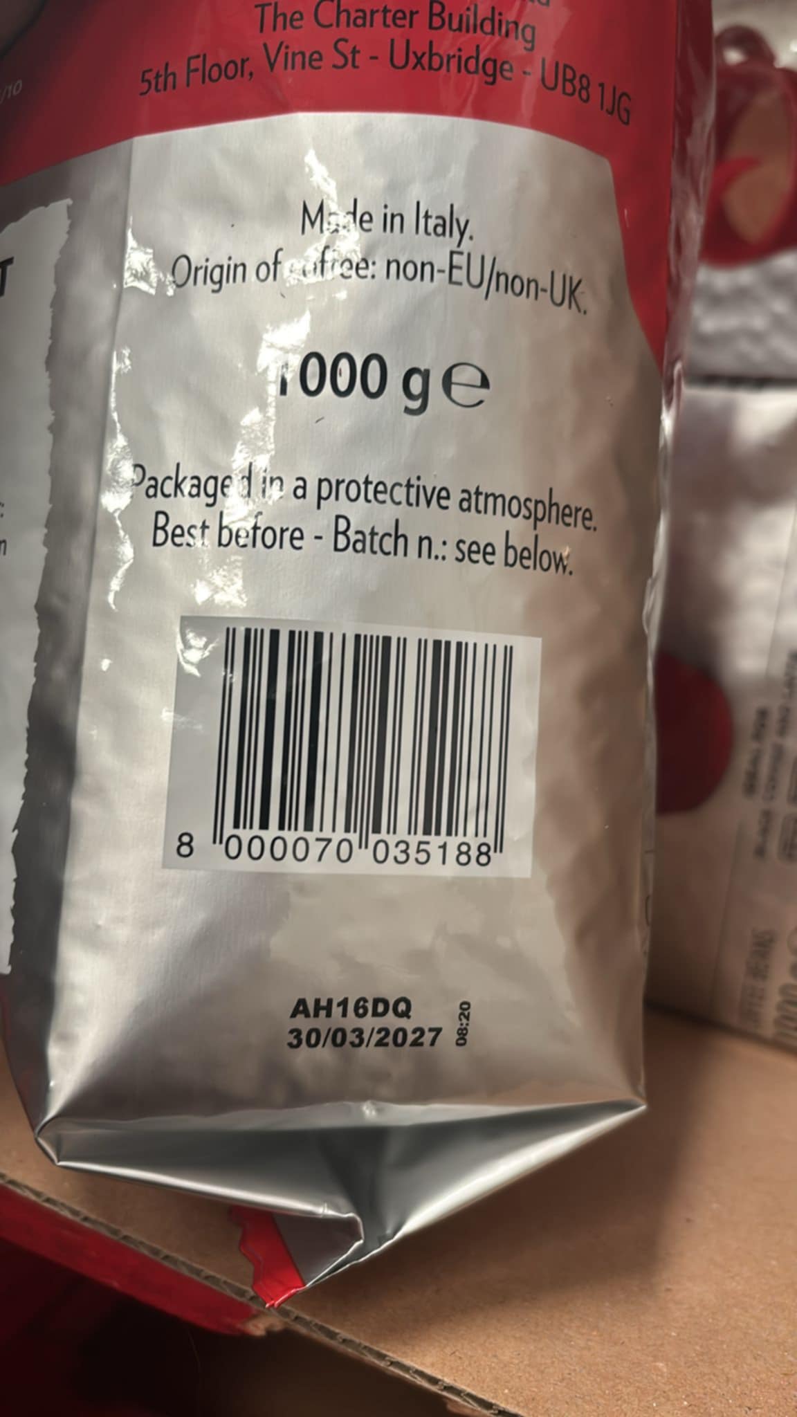 Lavazza Qualità Rossa Coffee Beans 1kg –Medium Roast | Whole Beans | Intensity 5