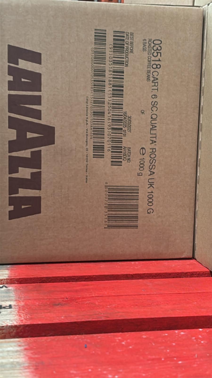 Lavazza Qualità Rossa Coffee Beans 1kg –Medium Roast | Whole Beans | Intensity 5