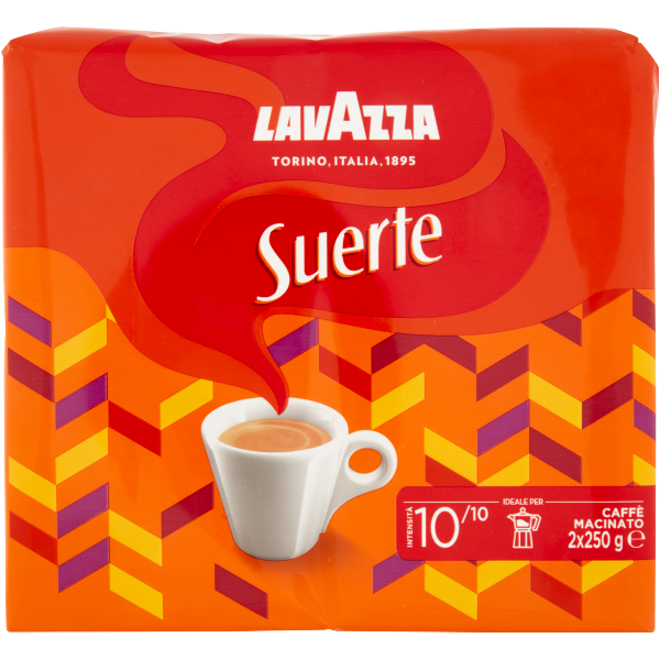 Lavazza Suerte ground coffee, medium roast, twin pack 500g